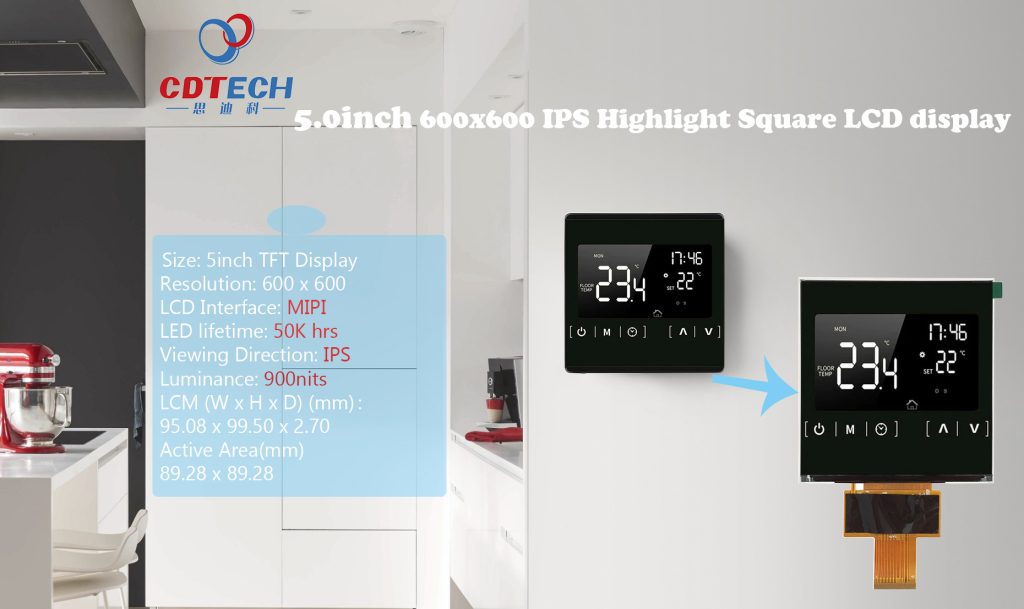 5.oinch 6oox6oo IPs Highlight Square LcD display
