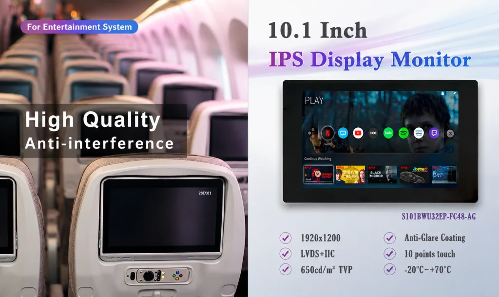 10.1 Inch IPS Display Monitor, 1920x1200 HD, AG Touch Screen LCD