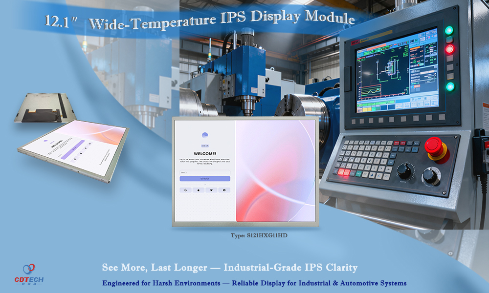 12.1″ Wide-Temperature IPS Display Module Industrial Stability · Full-View Clarity · Reliable Performance