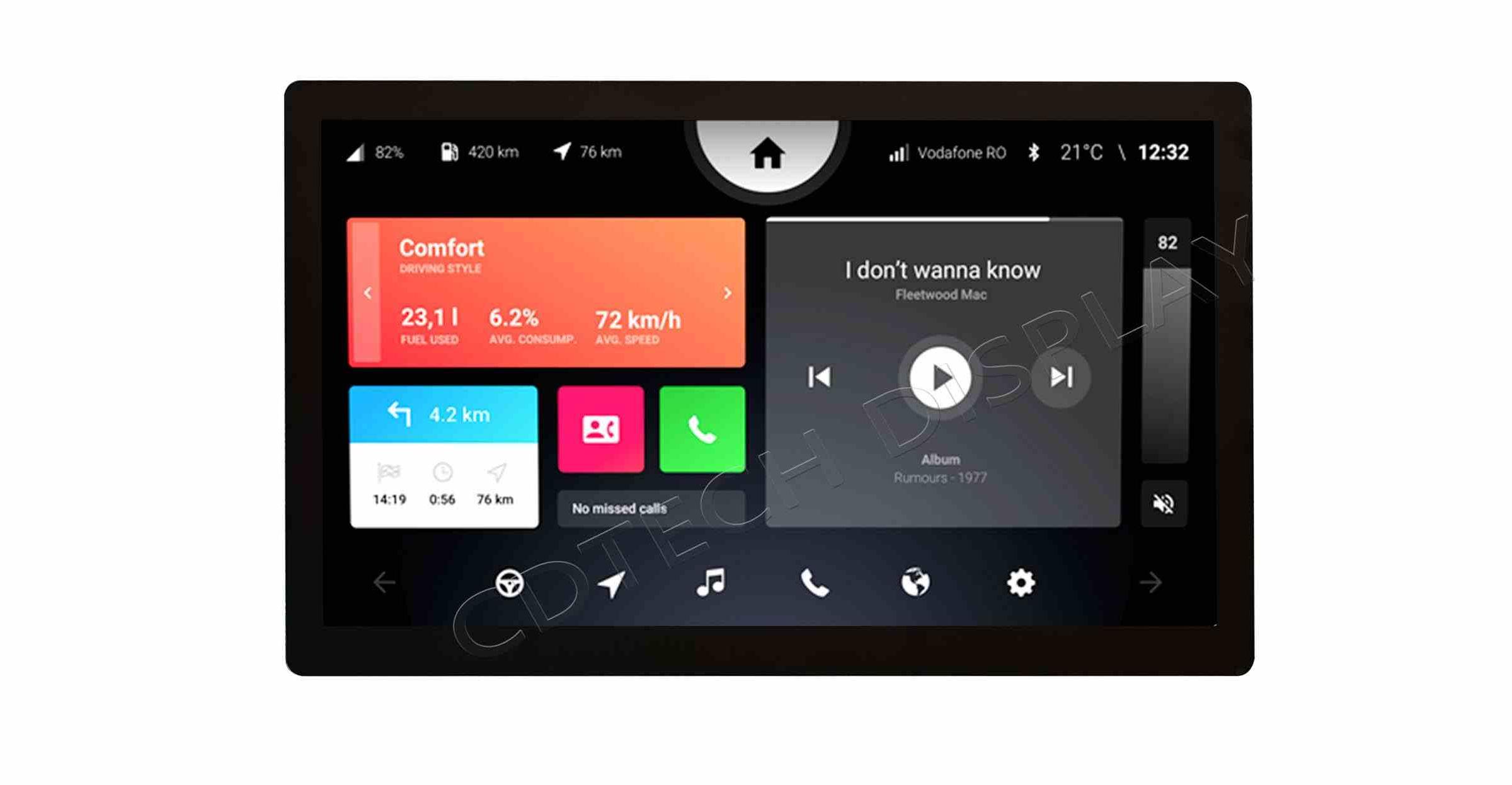 12.8 inch Car Touch Screen Sunlight Readable Automotive Screen