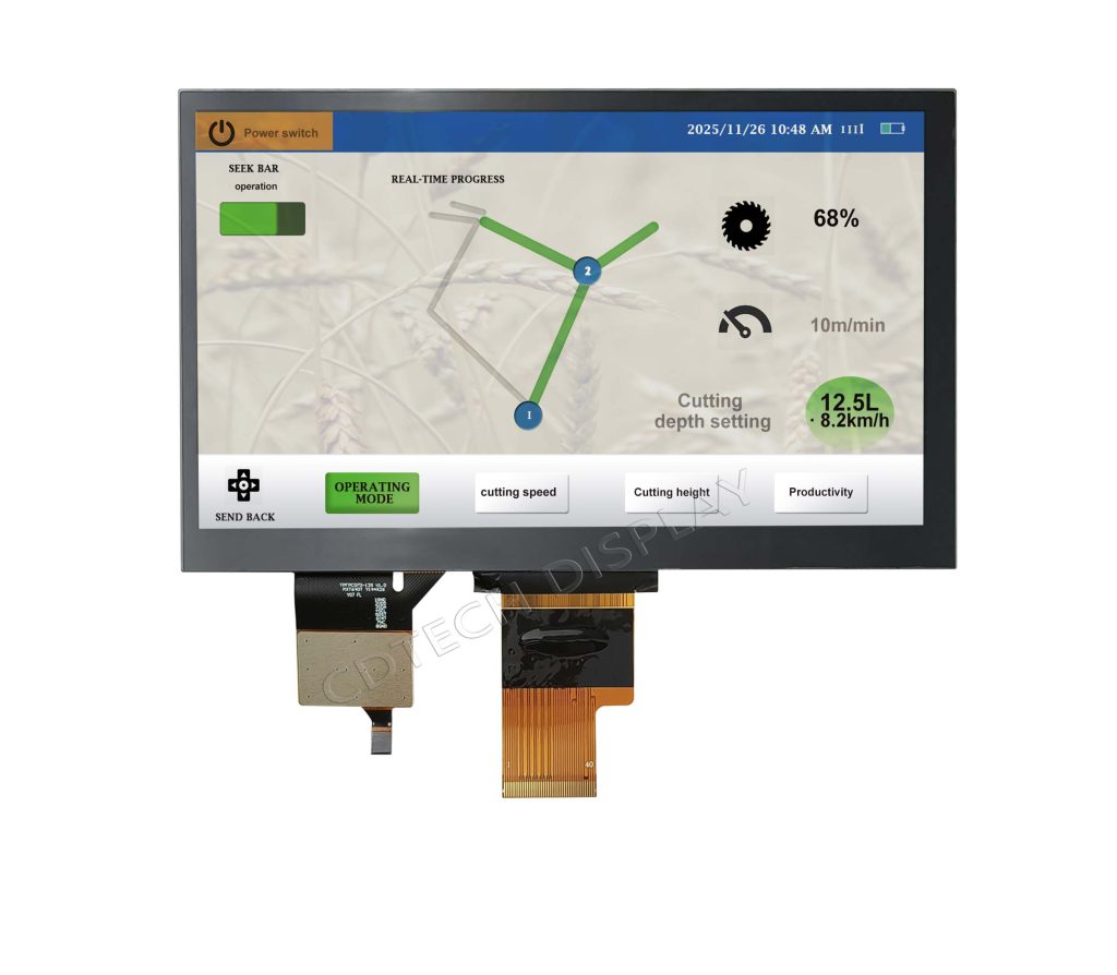 7.0 inch 1800 nits outdoor IPS LCD display with capacitive touch-front