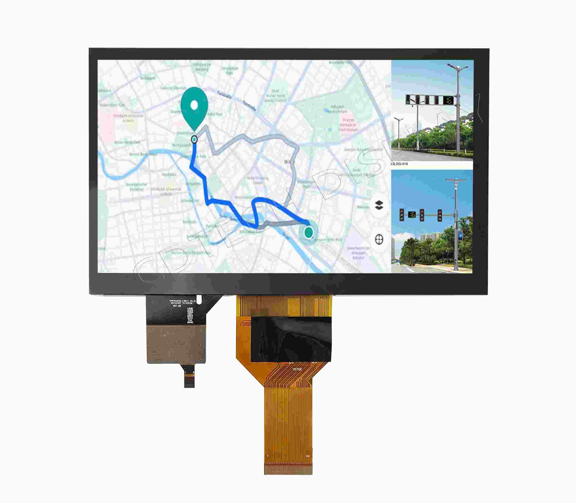 7.0 inch High brightness Top View TFT LCD with touch panel