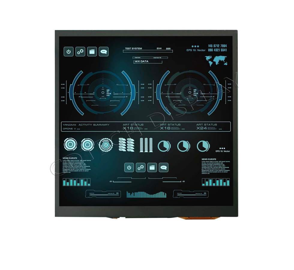 7.5 Sunlight Readable IPS Display Square Type 800×800 with Capactive Touch Panel