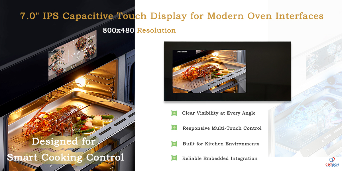 7.0" IPS Capacitive Touch Display for Modern Oven Interfaces