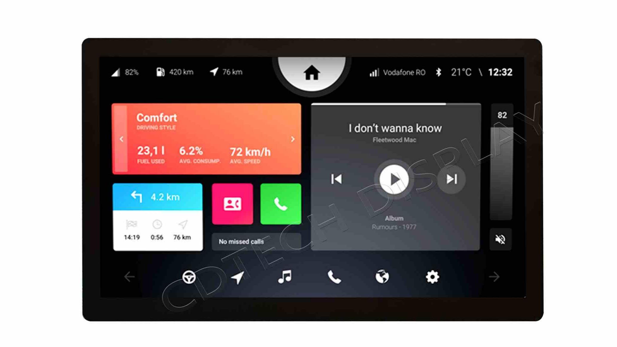 12.8 inch Car Touch Screen, Full HD 1920×1080, Sunlight Readable Automotive Screen