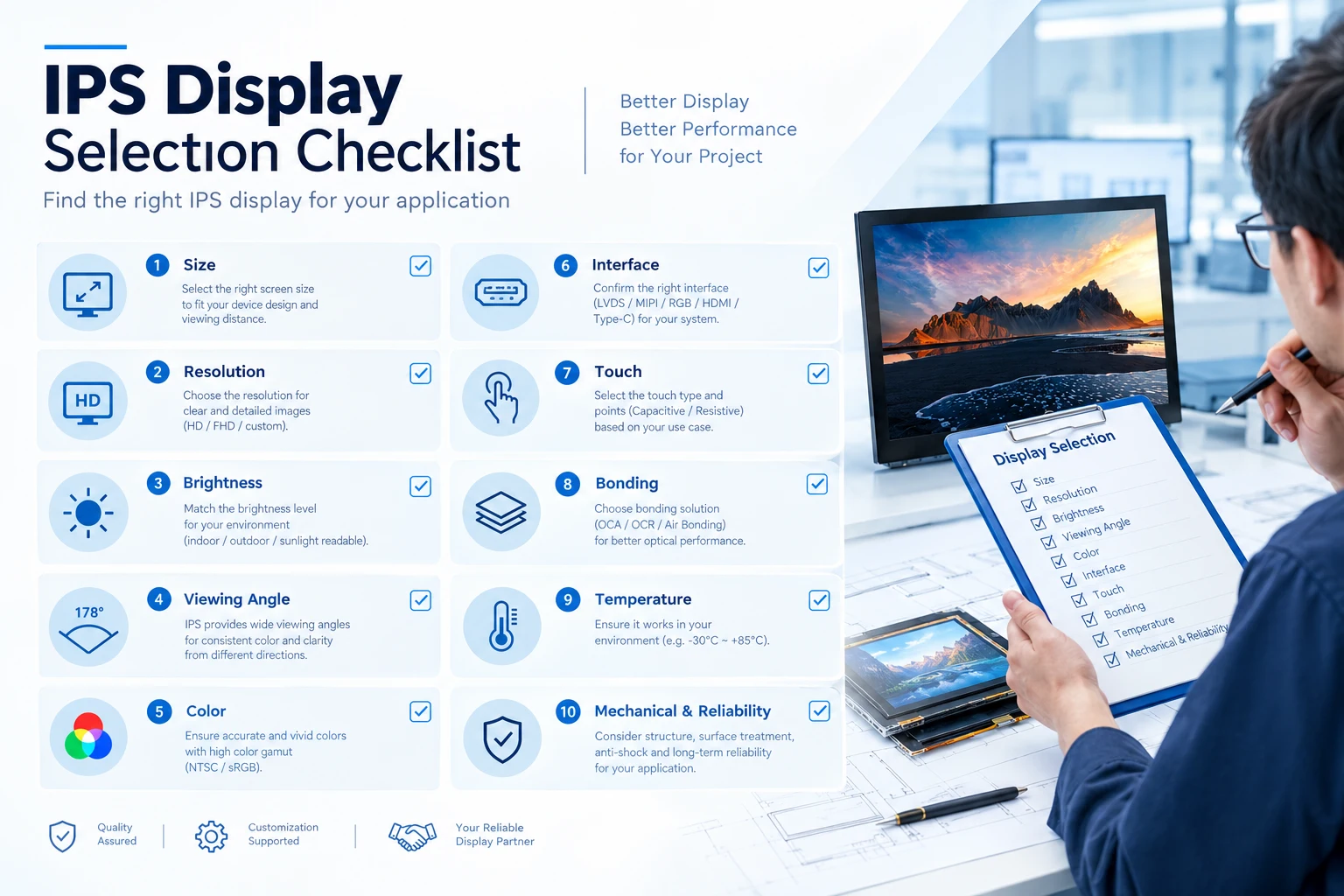 IPS Display Selection Checklist