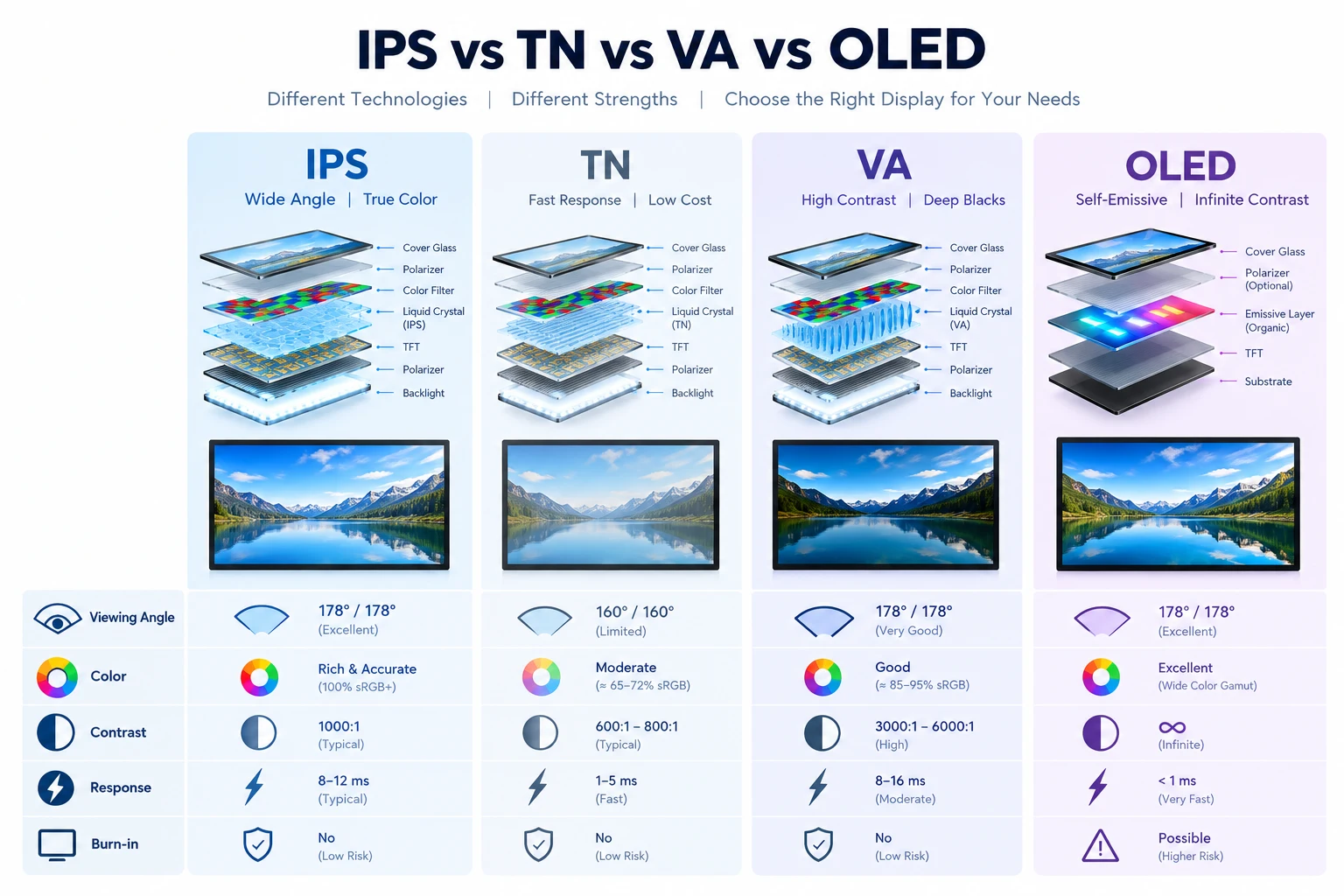 IPS vs TN vs VA vs OLED