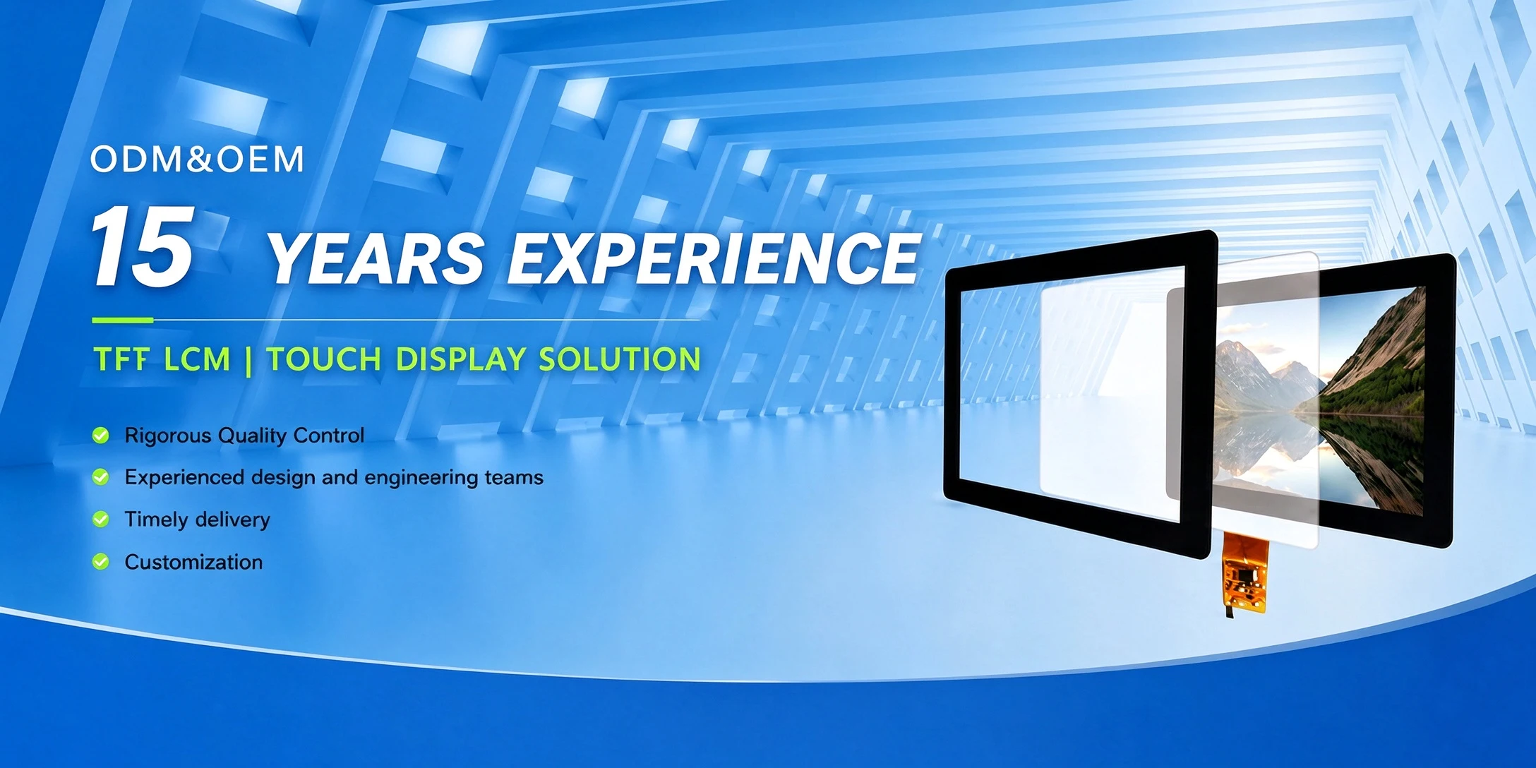 15 years experience tft lcd disp