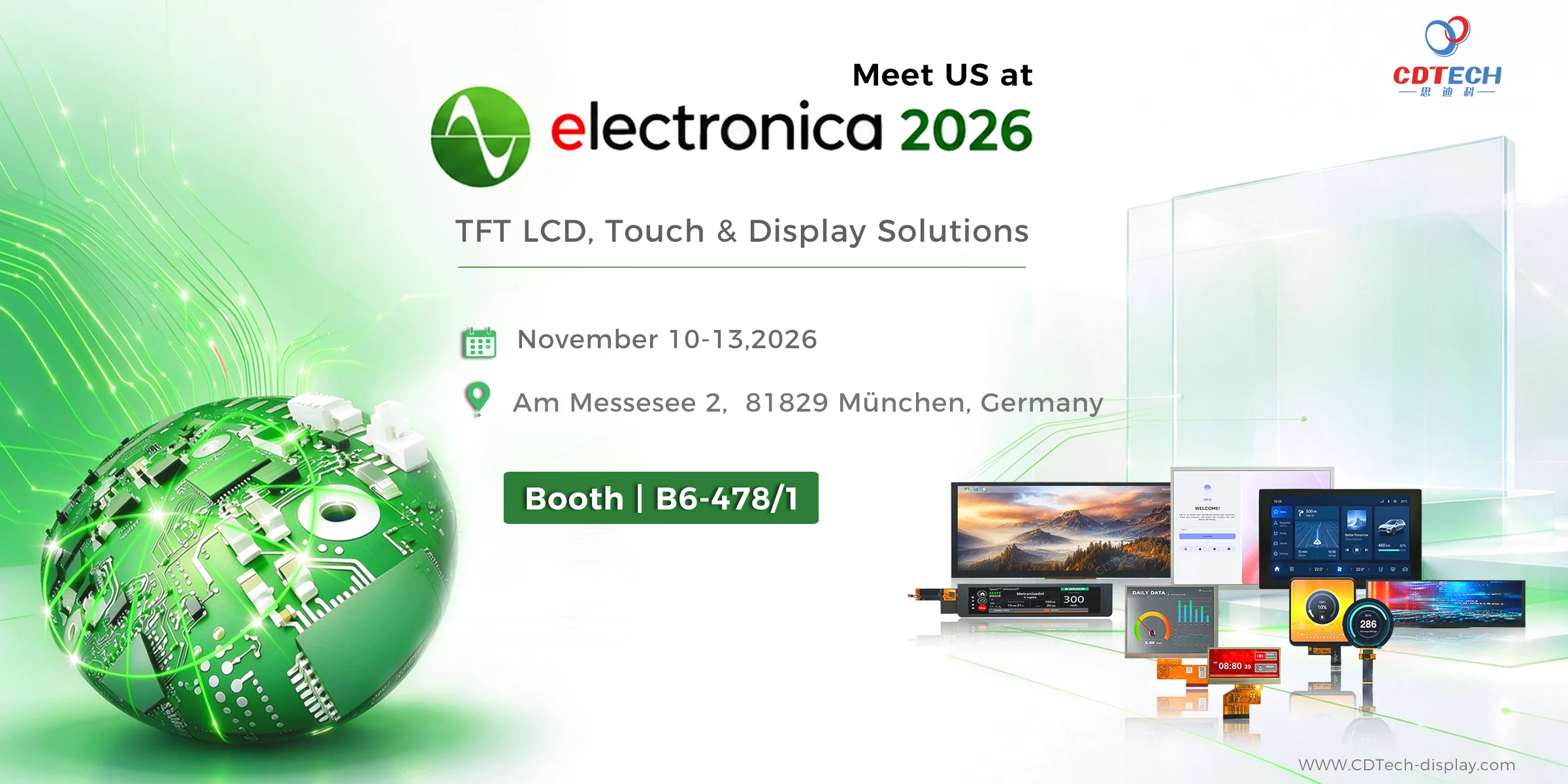 CDTech at electronica 2026, Booth B6-478/1 